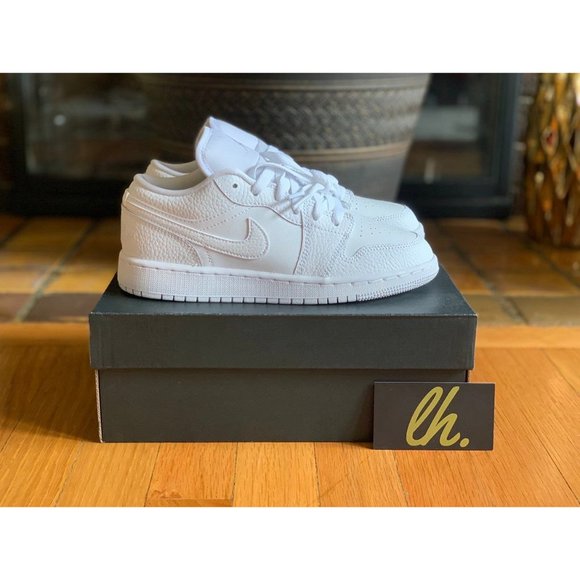 Size 4.5y Air Jordan 1 Low "Triple White" - Picture 3 of 5